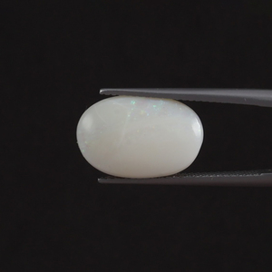Opale naturelle blanche certifiée IGI, pierre précieuse en vrac, 6,10 carats, ovale 16x10mm, taillée à la main, polie, traitée à la cire/l'huile, directement de l'usine - Product Image 3