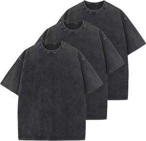 Camiseta de Algodón Personalizada para Hombre, Cuello Redondo, Manga Corta, Lisa, Casual, Suave, Transpirable, Tejido de Punto, Lavado Ácido, Secado Rápido, Ecológica - Product Image 1