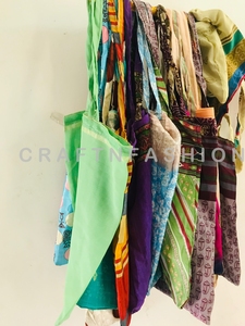 Bolsa de Compras de Seda Reciclada de Calidad Premium, Estampados, Colores y Tamaños Surtidos, Bolsa de Transporte y Bolsa de Mercado Sostenible, Exportación a Granel desde India - Product Image 3
