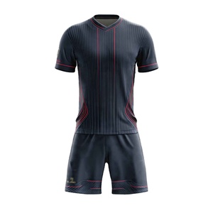 Ensemble de maillots de football pour hommes, manches courtes, col en V, uni, bleu marine, orange, respirant, en polyester, pour adultes, toutes saisons, personnalisable - Product Image 5