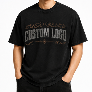 Camiseta de Hombre Oversize 100% Algodón, Nueva Colección 2026, Impresión DTG con Pedrería, Estilo Urbano, Cuello Redondo, Manga Corta, Personalizable - Product Image 2