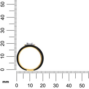 Bague ouverte en or massif 18 carats avec diamant taille princesse pour femme, bijoux de luxe, bague de fiançailles - Product Image 5