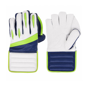 Guantes de Críquet con Palma de Cuero Duradero, Diseño Tradicional con Dedos Enrollados, Cómodos y de Alto Rendimiento Profesional - Product Image 1