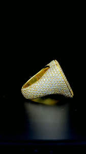 Bague Femme Coeur Amour Moissanite Baguette Pierre Précieuse Anti-allergie Argent 925 Perle de Luxe Plaqué Or 18K Bijoux Style Hip Hop - Product Image 3