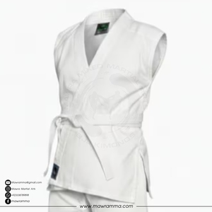 Kimono de grappling sans manches de haute qualité, tissage perlé, 100 % coton, logo personnalisé, uniforme d'entraînement professionnel pour hommes - Product Image 2