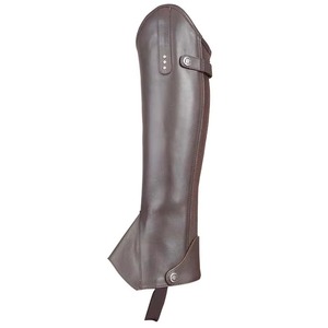 High Quality Leather Horse Riding <b>Chaps</b> Adjustable Equestrian <b>Half</b> <b>Chaps</b> Professional Outdoor Horseback Riding Leg Guards - Product Image 3