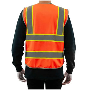 Custom Made Working Engineer Reflective Safety Clothing Vest Industrial Construction High Visible Mesh Safety Vest Jackets - Product Image 2