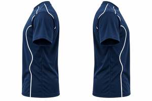 เสื้อยืดกีฬาผู้ชาย แห้งเร็ว ระบายอากาศได้ดี โพลีเอสเตอร์ สำหรับออกกำลังกาย วิ่ง แขนสั้น คอกลม - Product Image 3