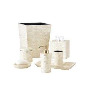 Juego de Baño Profesional de Madreperla para Hotel, Kit de Accesorios de Concha Natural Premium, Diseño Elegante para Tocador Moderno - Product Image 1