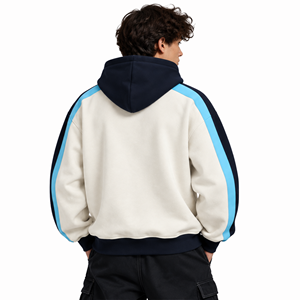OEM Cut & Sew <b>Hoodie</b> Custom <b>Oversized</b> Streetwear Pullover Sweatshirt - Product Image 4