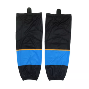 Knee High <b>Leg</b> <b>Warmers</b> Black Blue Stripe Cycling Breathable Spandex Polyester Adult Summer Sports Socks - Product Image 1