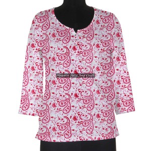 Attrayant court longueur lâche bohème bloc imprimer dame plage couvrir femmes robe fluide pour les étés main bloc imprimé coton - Product Image 1