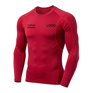 Chemises de compression ajustées en polyester pour la gym, Rashguards d'arts martiaux, Chemises ajustées imprimées - Product Image 1