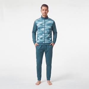 Men's Camo Sublimation Training Suit Zip Up <b>Jacket</b> Matching <b>Trousers</b> Gym Workout Athletic Sportswear Two Piece <b>Set</b> - Product Image 5