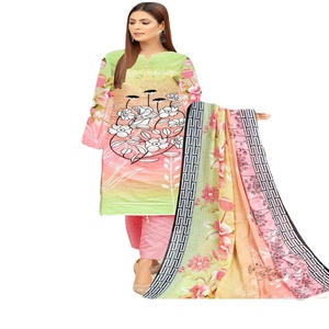 ชุดสูททำงานสนามหญ้าปักสำหรับผู้หญิง2024ชุดอินเดียและปากีสถานที่น่าเชื่อถือยาวนาน - Product Image 1