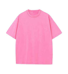 T-shirt à manches courtes pour homme, style streetwear surdimensionné, design personnalisé, col rond, jersey tricoté décontracté, 100% coton, bleu - Product Image 4