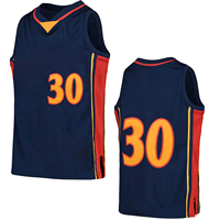 Uniforme de Baloncesto Personalizado con Nombre y Número, Color Azul Marino, Rojo y Amarillo, Unisex para Adultos, Transpirable, de Alta Calidad, con Nombre de Marca Personalizado, Cuello en V sin Mangas