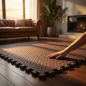 Tapis de sol de sécurité en mousse EVA 60x60cm x 10mm – Tapis de jeu souple emboîtable pour maternelle et aire de jeux pour enfants - Product Image 1