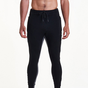 <b>Men's</b> Black Sweatpants Elastic Waist Drawstring Casual Fit Spandex Cotton Blend Breathable Knitted Fabric Spring Wear - Product Image 6