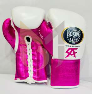 No Boxing No Life - Guantes de Boxeo Profesionales de Piel de Vacuno con Cordones, Acolchado Grueso de 4 Capas, Guantes de Boxeo para Sparring de Dedo Completo - Product Image 5