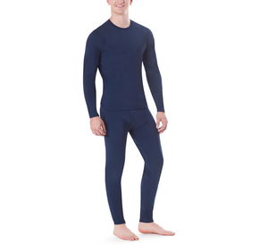 Ensemble de sous-vêtements thermiques sans couture pour homme, blanc, manches longues, compression, coton tricoté, élasthanne - Product Image 4