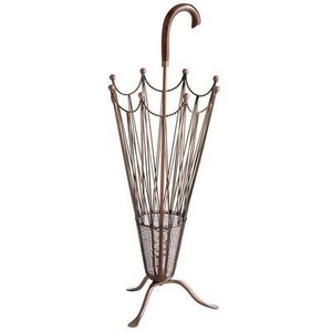 Porte-parapluies moderne en métal artisanal avec capacité double face, support autoportant en métal thermolaqué, décoration d'intérieur - Product Image 3