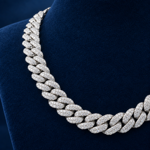 Collier cubain personnalisé en moissanite CVD sertie de pierres, certifié GRA, 14 mm, en argent sterling 925, bijoux hip-hop pour hommes, coffret cadeau de luxe - Product Image 2