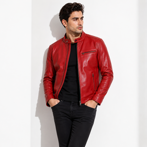 Veste en cuir classique pour homme offrant un confort doux, une qualité supérieure, une durabilité longue durée et un look raffiné pour un usage quotidien décontracté OEM - Product Image 4