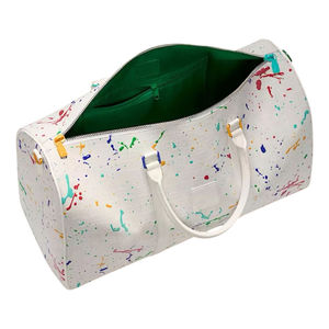 Custom Logo Colorful Splatter Print Polyester <b>Duffel</b> <b>Bag</b> Large Capacity Zipper Closure Eco-Friendly Travel Weekender <b>Bag</b> - Product Image 5