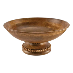 Elegante tazón de madera con forma redondeada de madera natural de mango para servir, regalar, decorar o para eventos. - Product Image 2