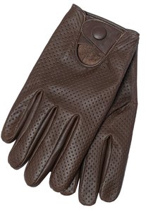Gants de conduite unisexes en cuir véritable, luxueux, doux, perforés, respirants, avec sangle de poignet réglable, séchage rapide, toutes saisons - Product Image 4