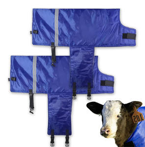 Wholesale Nylon Calf <b>Blanket</b> Thickened Belly Neck Insulation Adjustable Straps Windproof Livestock Coat Goats Sheep Cold Weather - Product Image 1