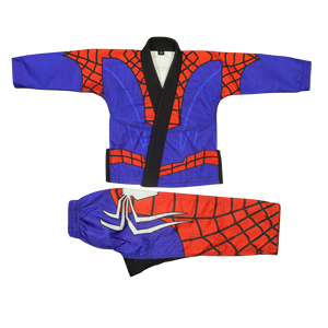 เสื้อแจ็คเก็ตคิมโน BJJ ลายสไปเดอร์แมน สีน้ำเงินแดง พิมพ์ลายแบบ Sublimation Transfer ระบายอากาศได้ดี เหมาะสำหรับผู้ใหญ่ทุกเพศ ใช้สำหรับศิลปะการต่อสู้ - Product Image 2