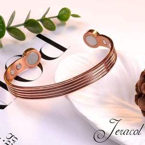 Brazalete de Cobre Antiguo, Brazalete Magnético de Cobre para Hombre y Mujer, Diseño de Cuerda Trenzada, Terapia para la Artritis, Joyería Hecha a Mano - Product Image 2