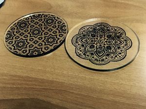 Custom <b>Clear</b> Acrylic Coasters Set Heat Resistant Laser Cut Transparent Drink Coaster with Logo Printing for Home Bar Hotel Use - Product Image 3