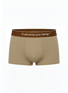 Men's Cotton Knitted <b>Boxer</b> Briefs Mid-Rise Breathable Anti-Bacterial Underwear Elastic Waistband <b>Custom</b> Logo Waist XL Daily Wear - Product Image 3