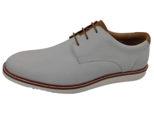 Chaussures habillées Dlords pour hommes en cuir blanc, style Oxford, bout rond, à enfiler, antidérapantes, respirantes, toutes saisons, couleur unie, pour le bureau et les occasions formelles - Product Image 2
