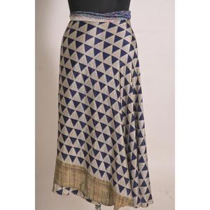 Falda Maxi Cruzada de Seda con Estampado Floral para Mujer, Hecha a Mano, Estilo Vintage, Elegante - Product Image 2