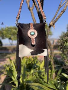 Nouveauté : Sac à main sculpté à la main en cuir de vache véritable avec franges, style bohème, sacs très vendus pour femmes - Product Image 3