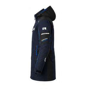 Vestes longues d'hiver personnalisées brodées, vêtements textiles, manteaux décontractés à capuche, vente en gros OEM - Product Image 4