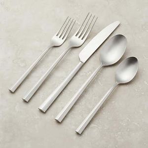 Ensemble de couverts en acier inoxydable de qualité supérieure avec un design moderne de poignée plate, ensemble de couverts de luxe royal de haute qualité - Product Image 2