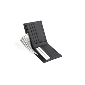 High Quality <b>Men's</b> RFID Blocking Bifold <b>Wallet</b> Short <b>Black</b> Genuine Leather Crocodile Embroidery Custom Logo Multifunctional Card - Product Image 2