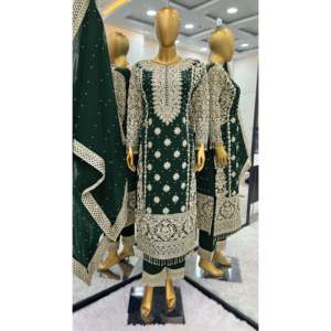 Conjunto de Top, Pantalón y Dupatta para Mujer de Diseñador con Bordado de Lentejuelas - Product Image 6