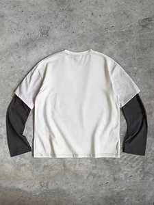 Camiseta de Manga Larga de Doble Capa con Estampado de Alma Inmortal para Hombre, Estilo Urbano, 100% Algodón, Color Sólido, Fabricada por OEM - Product Image 5