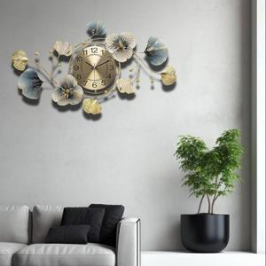 Craft and Decor Large Wood Antique Art Decor Wall <b>Clock</b> for Home Living Room Floral Design <b>Battery</b> Powered 30mm Thick Plate - Product Image 6