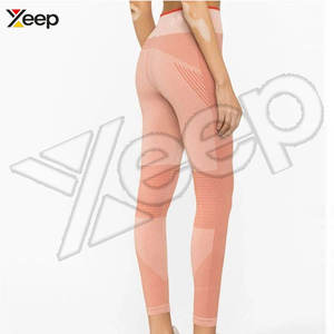 Leggings pour femmes de haute qualité avec logo personnalisé, taille élastique, motif uni, matière Spandex/Polyester, respirant et à séchage rapide, prix - Product Image 5