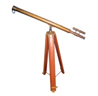 Telescopio náutico de latón para senderismo, telescópico de mano con Funda de cuero, accesorio de decoración de artículos, venta al por mayor