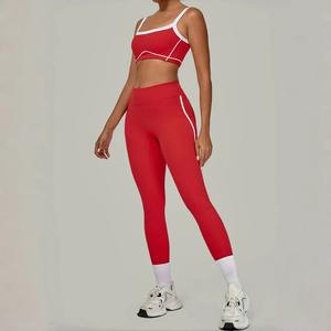 Ensembles pour femmes, ensemble 2 pièces, taille haute, effet push-up, soutien-gorge de sport avec rembourrage amovible, pantalon de sport, leggings de fitness, course à pied, entraînement, gym - Product Image 4