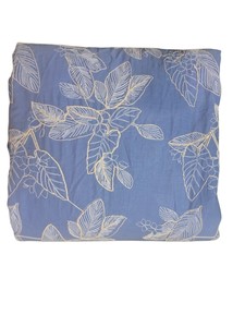 Bulk Supply Sky Blue Cotton Fabric with Cream Tropical Leaf 3D Cord Embroidery and Dori Work for Designer Apparel - Product Image 5