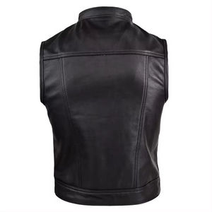 Chaleco de cuero suave para hombre, servicio OEM, con textura lisa, suave y flexible, transpirable y de uso casual. - Product Image 2